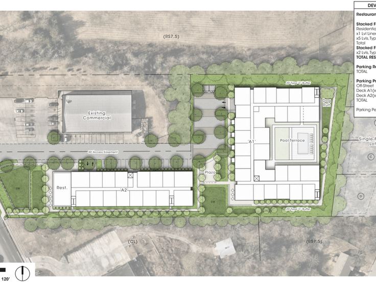 West Trinity Lane land development site plan